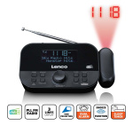 Lenco DAB+, FM-klokradio met projectie