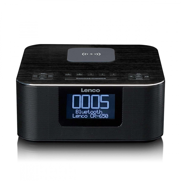 Lenco Stereo wekkerradio met DAB+ FM Bluetooth® draadloos opladen Lenco Stereo wekkerradio met DAB+ FM Bluetooth® draadloos opladen