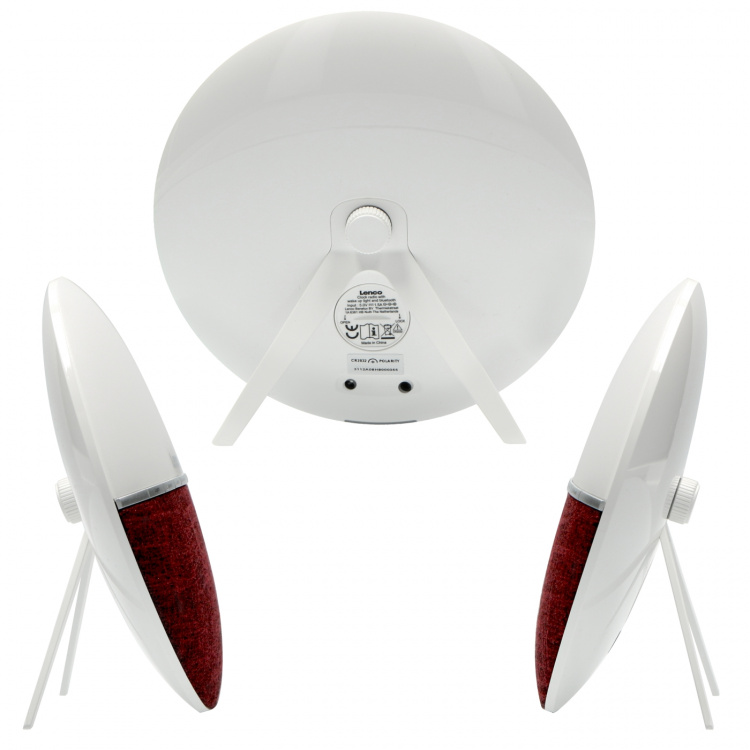 Lenco FM Wekkerradio - Weklicht met Bluetooth® Rood