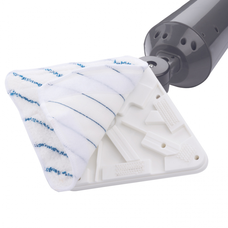 Montiss Stoommop Grijs 350 ml met 4 m snoer en 4 accessoires Montiss Stoommop Grijs 350 ml met 4 m snoer en 4 accessoires