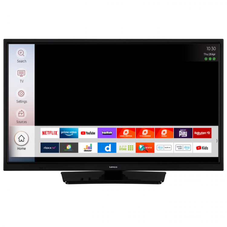 Lenco 24 inch Smart HD LED TV Bluetooth® DVD-speler 12V Zwart