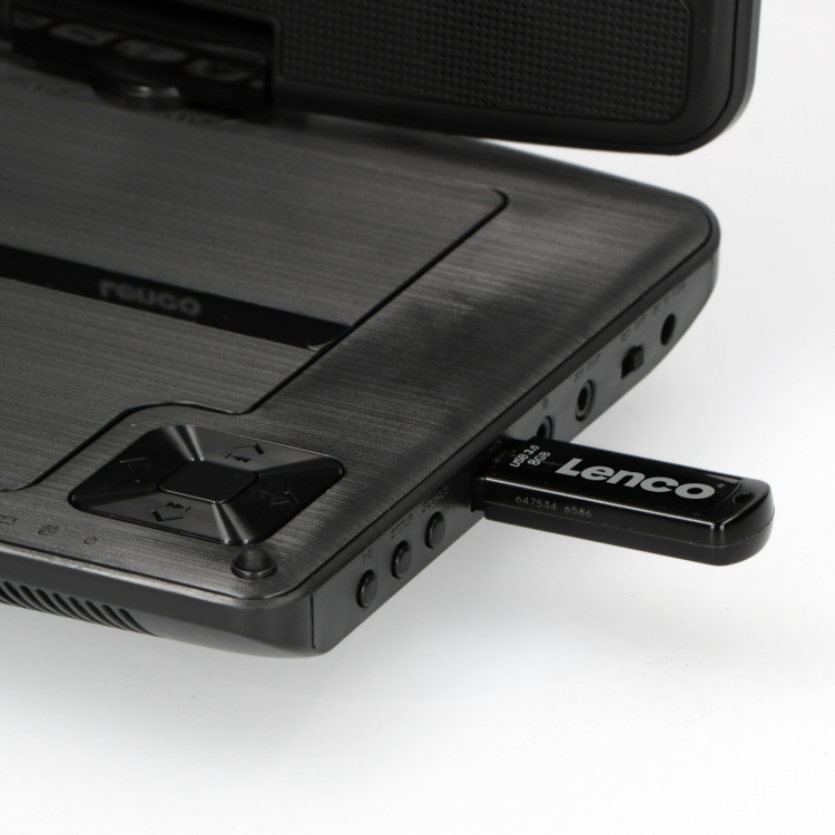 Lenco 9 inch draagbare DVD nieuw ontwerp met beugel Zwart Lenco 9 inch draagbare DVD nieuw ontwerp met beugel Zwart