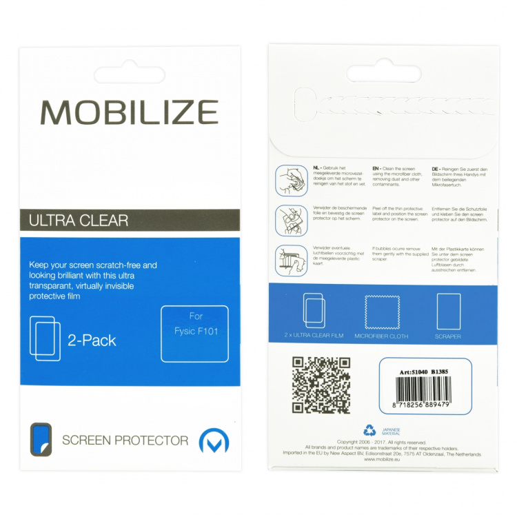 Fysic Schermbeschermer voor Fysic smartphone F101 Fysic Schermbeschermer voor Fysic smartphone F101