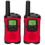 Alecto Set van 2 walkie talkies met bereik tot 7 kilometer Rood / Zwart Alecto Set van 2 walkie talkies met bereik tot 7 kilometer Rood / Zwart