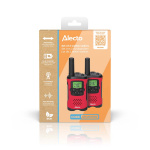 Alecto Set van 2 walkie talkies met bereik tot 7 kilometer Rood / Zwart Alecto Set van 2 walkie talkies met bereik tot 7 kilometer Rood / Zwart