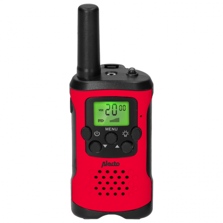Alecto Set van 2 walkie talkies met bereik tot 7 kilometer Rood / Zwart Alecto Set van 2 walkie talkies met bereik tot 7 kilometer Rood / Zwart