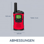 Alecto Set van 2 walkie talkies met bereik tot 7 kilometer Rood / Zwart Alecto Set van 2 walkie talkies met bereik tot 7 kilometer Rood / Zwart