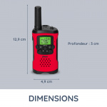 Alecto Set van 2 walkie talkies met bereik tot 7 kilometer Rood / Zwart Alecto Set van 2 walkie talkies met bereik tot 7 kilometer Rood / Zwart