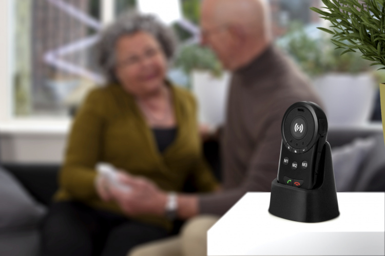 Fysic SOS paniekknop met GPS tracker voor senioren Zwart