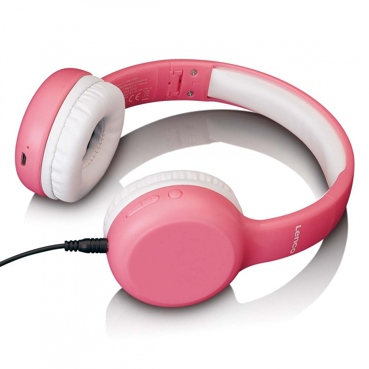 Lenco Opvouwbare kinder Bluetooth® hoofdtelefoon Roze Lenco Opvouwbare kinder Bluetooth® hoofdtelefoon Roze