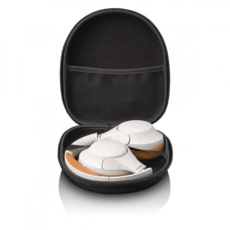 Lenco Draadloze Bluetooth® hoofdtelefoon met actieve ruisonderdrukking en ingebouwde microfoons Grijs / Wit Lenco Draadloze Bluetooth® hoofdtelefoon met actieve ruisonderdrukking en ingebouwde microfoons Grijs / Wit