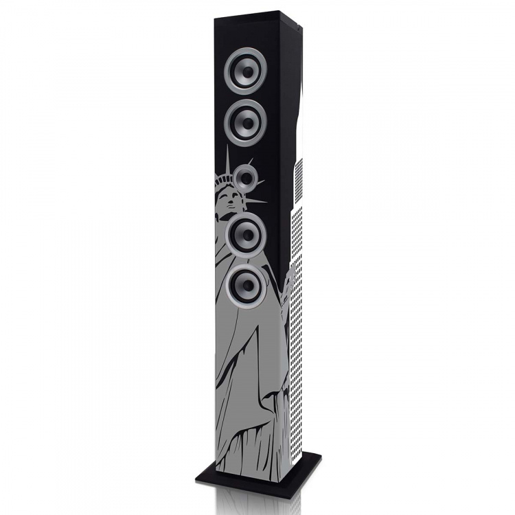 ICES Speakertower met Bluetooth®, PLL FM-radio, USB- en SD-speler