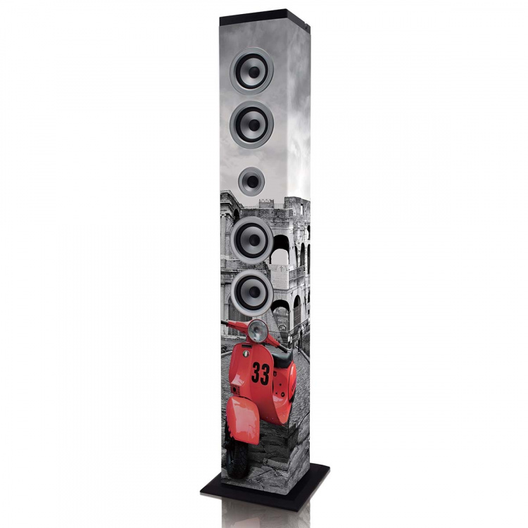 ICES Speakertower met Bluetooth®, PLL FM-radio, USB- en SD-speler