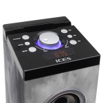 ICES Speakertower met Bluetooth®, PLL FM-radio, USB- en SD-speler