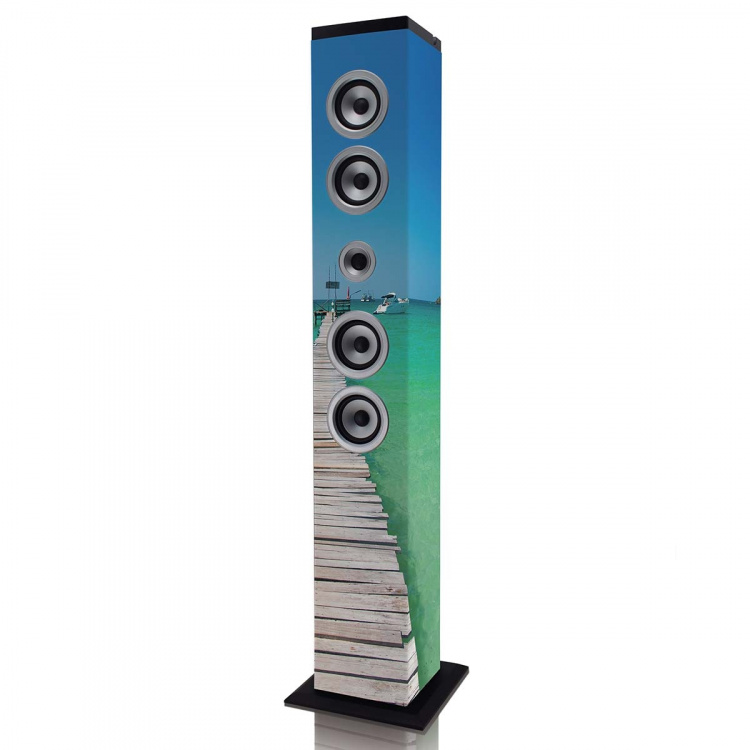 ICES Speakertower met Bluetooth®, PLL FM-radio, USB- en SD-speler