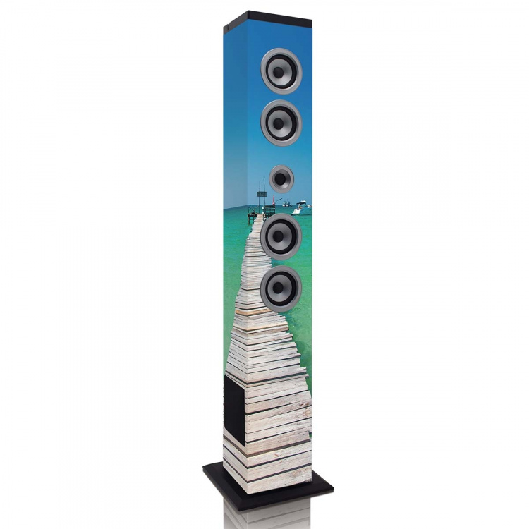 ICES Speakertower met Bluetooth®, PLL FM-radio, USB- en SD-speler