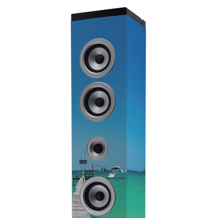 ICES Speakertower met Bluetooth®, PLL FM-radio, USB- en SD-speler