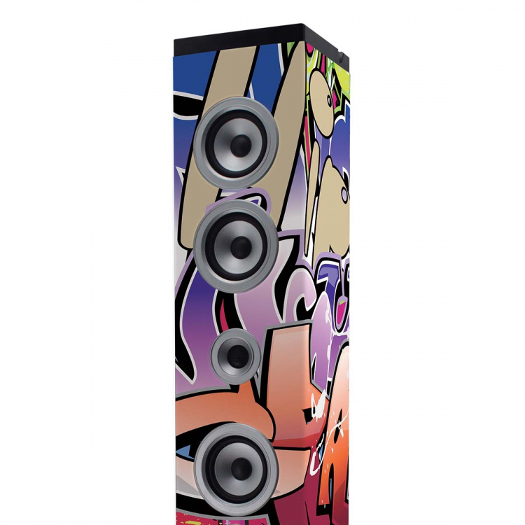 ICES Speakertower met Bluetooth®, PLL FM-radio, USB- en SD-speler