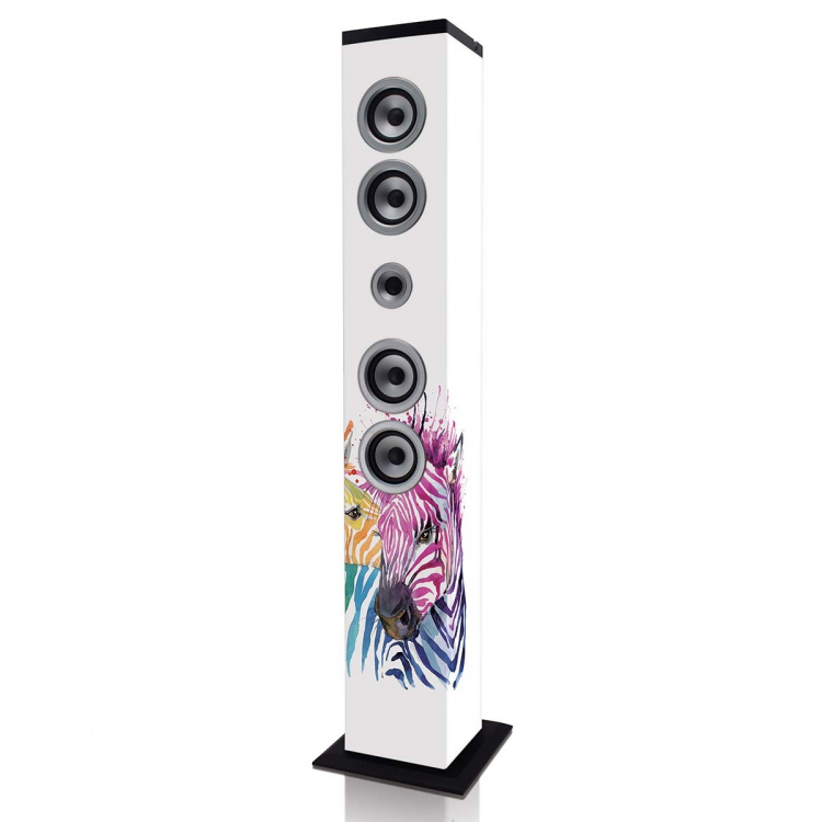 ICES Speakertower met Bluetooth®, PLL FM-radio, USB- en SD-speler