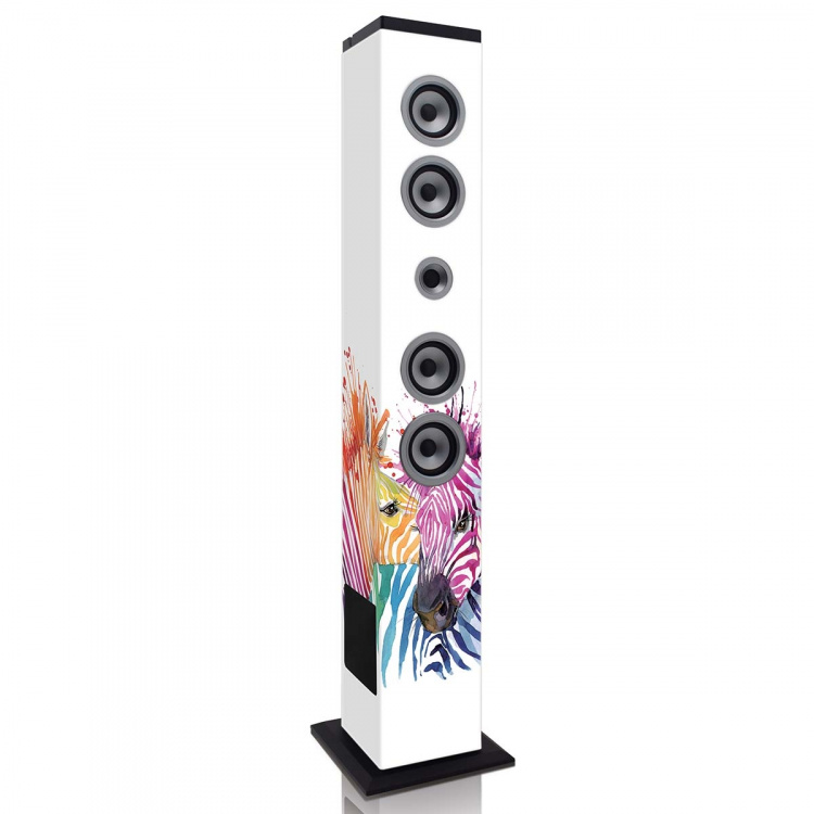 ICES Speakertower met Bluetooth®, PLL FM-radio, USB- en SD-speler
