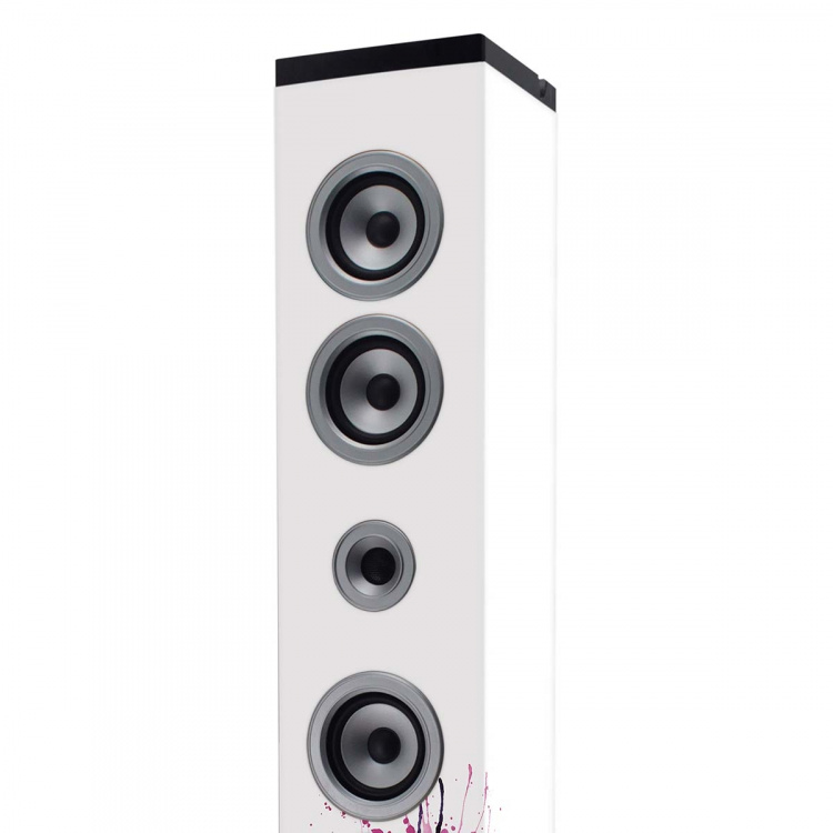 ICES Speakertower met Bluetooth®, PLL FM-radio, USB- en SD-speler