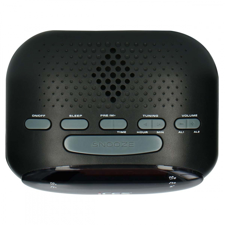 ICES Wekkerradio Zwart ICES Wekkerradio Zwart