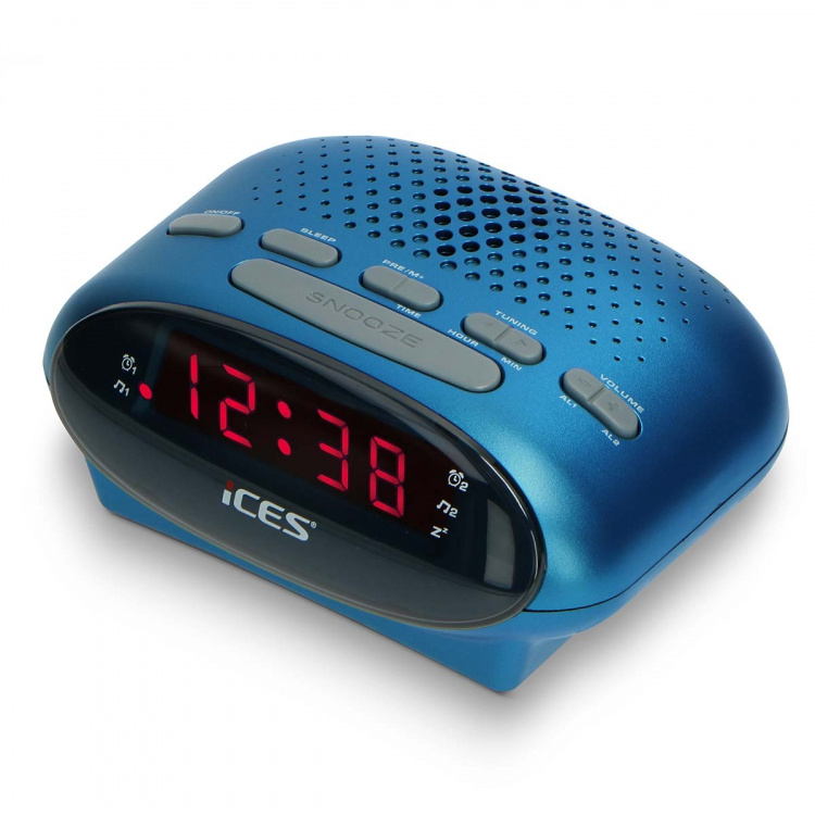 ICES Wekkerradio Blauw ICES Wekkerradio Blauw