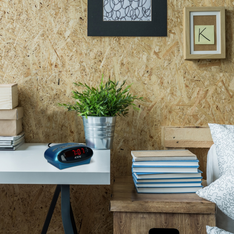 ICES Wekkerradio Blauw ICES Wekkerradio Blauw