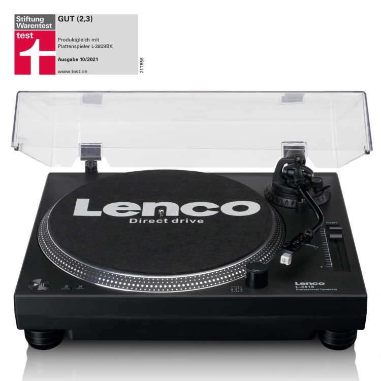 Lenco Direct drive platenspeler met USB/PC codering Zwart
