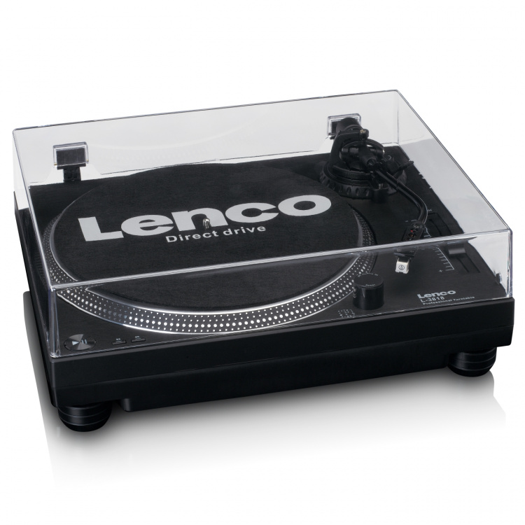 Lenco Direct drive platenspeler met USB/PC codering Zwart
