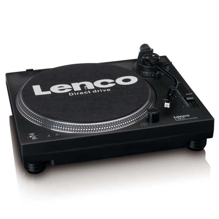 Lenco Direct drive platenspeler met USB/PC codering Zwart