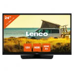 Lenco 24 inch HD LED TV met DVB-T2 DVB-C DVB-S2 12V Zwart