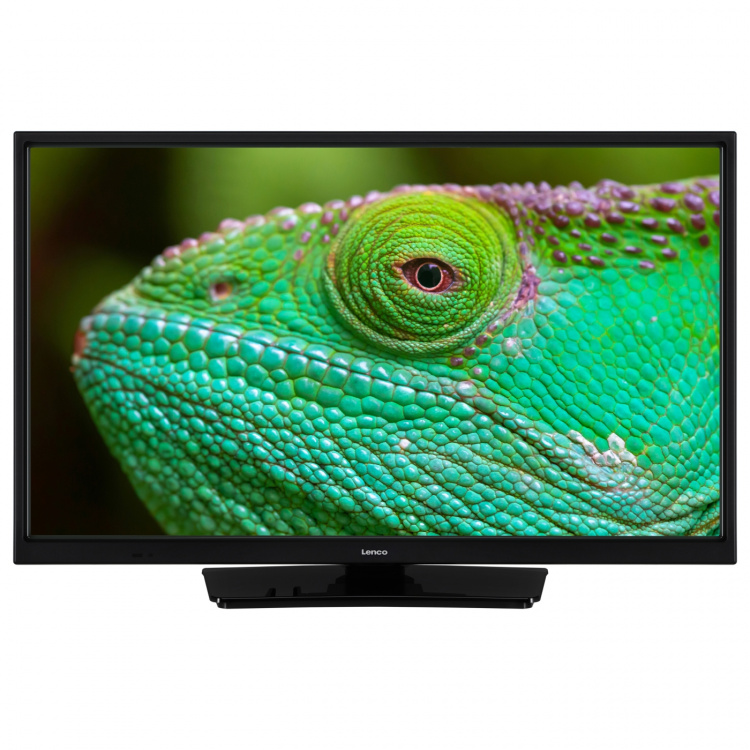 Lenco 24 inch HD LED TV met DVB-T2 DVB-C DVB-S2 12V Zwart