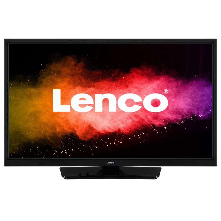 Lenco 24 inch HD LED TV met DVB-T2 DVB-C DVB-S2 12V Zwart
