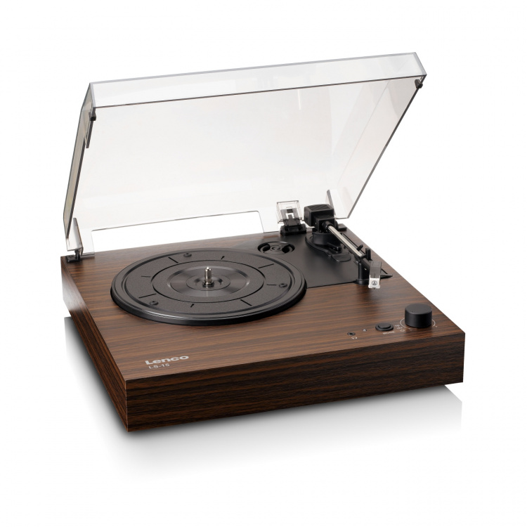 Lenco Platenspeler met Bluetooth®, twee ingebouwde luidsprekers en AT3600L cassette Wood