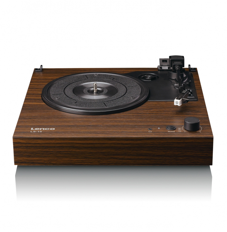 Lenco Platenspeler met Bluetooth®, twee ingebouwde luidsprekers en AT3600L cassette Wood