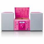 Lenco Micro set met CD FM radio AUX-IN stickers Roze Lenco Micro set met CD FM radio AUX-IN stickers Roze