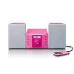 Lenco Micro set met CD FM radio AUX-IN stickers Roze Lenco Micro set met CD FM radio AUX-IN stickers Roze