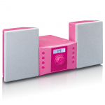 Lenco Micro set met CD FM radio AUX-IN stickers Roze Lenco Micro set met CD FM radio AUX-IN stickers Roze