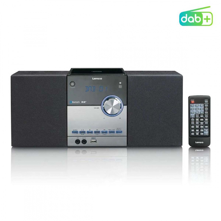Lenco Micro set met DAB+/FM/CD/Bluetooth® & USB-speler - Zwart Lenco Micro set met DAB+/FM/CD/Bluetooth® & USB-speler - Zwart