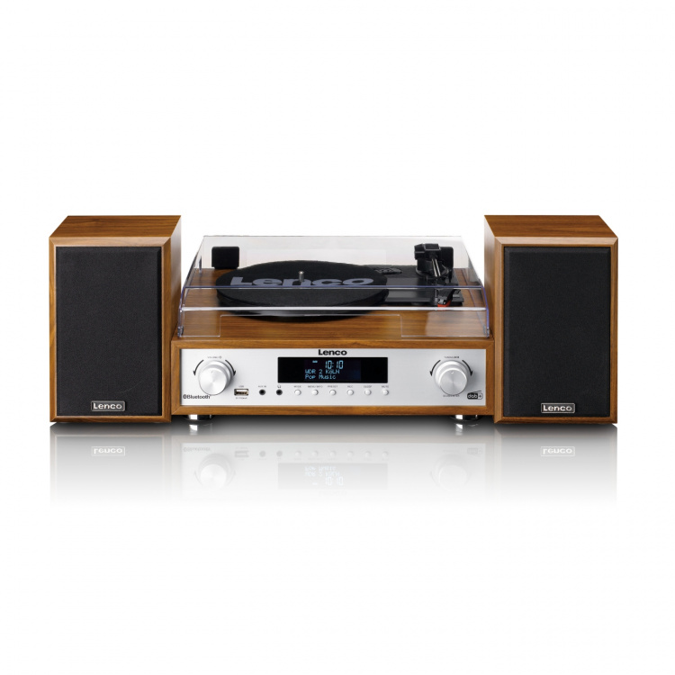 Lenco Hifi-stereosysteem met platenspeler, DAB+/FM-radio en Bluetooth® Wood