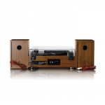 Lenco Hifi-stereosysteem met platenspeler, DAB+/FM-radio en Bluetooth® Wood
