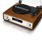 Lenco Hifi-stereosysteem met platenspeler, DAB+/FM-radio en Bluetooth® Wood