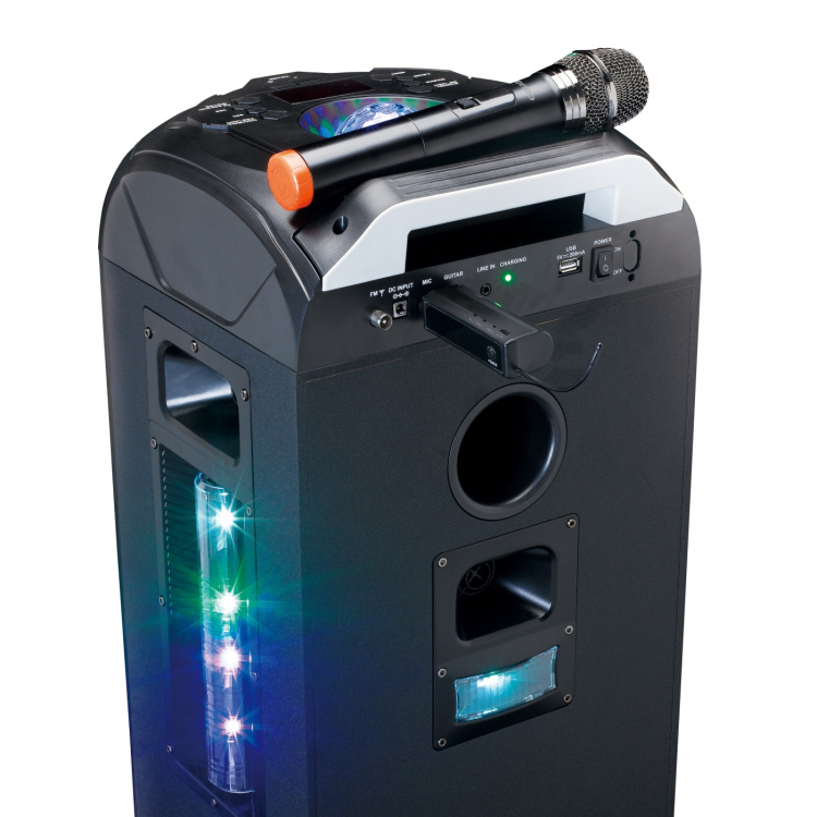 Lenco Draadloze microfoon met 6,3 mm batterijgevoede ontvanger Lenco Draadloze microfoon met 6,3 mm batterijgevoede ontvanger