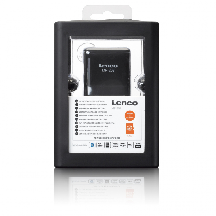 Lenco MP3/MP4-speler met Bluetooth® Zwart