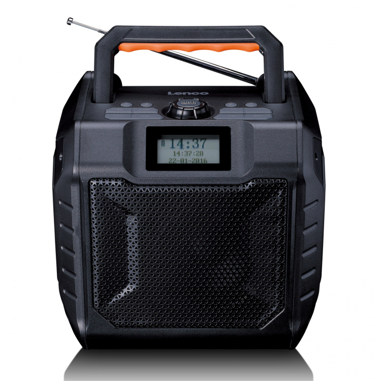 Lenco Krachtige draagbare outdoor DAB+/FM-radio met Bluetooth® IPX5 waterbestendig Grijs Lenco Krachtige draagbare outdoor DAB+/FM-radio met Bluetooth® IPX5 waterbestendig Grijs