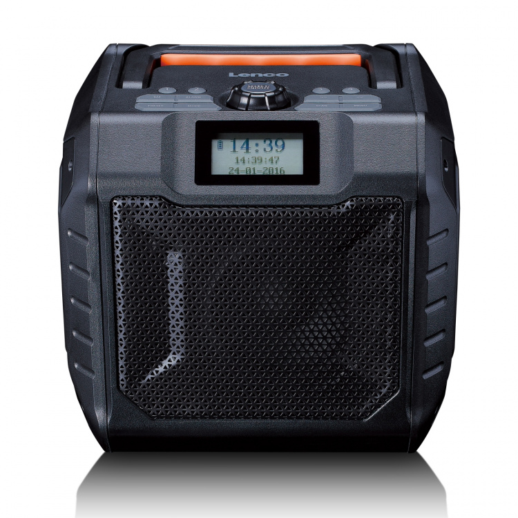 Lenco Krachtige draagbare outdoor DAB+/FM-radio met Bluetooth® IPX5 waterbestendig Grijs Lenco Krachtige draagbare outdoor DAB+/FM-radio met Bluetooth® IPX5 waterbestendig Grijs
