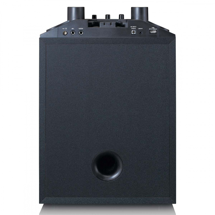 Lenco PA met subwoofer en afneembare tweeterzuil Lenco PA met subwoofer en afneembare tweeterzuil