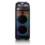 Lenco PA met LED-verlichting vooraan en discobal