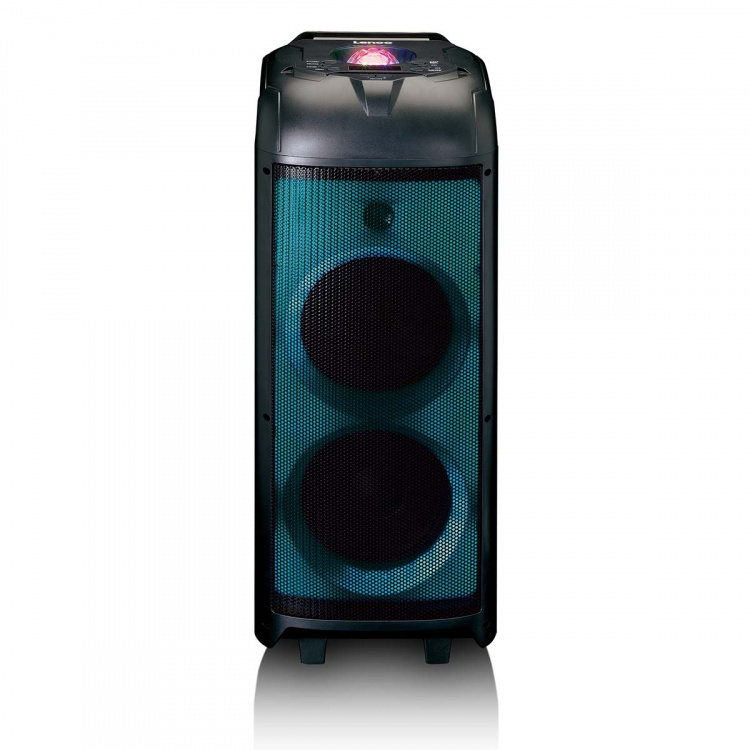 Lenco PA met LED-verlichting vooraan en discobal